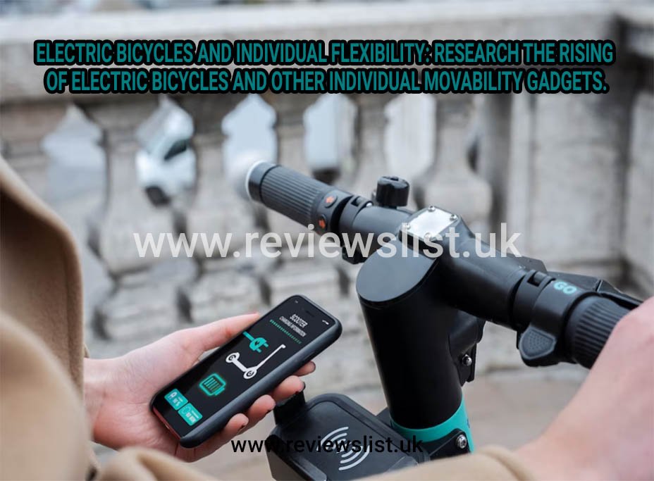Electric Bicycles And Individual Flexibility: Research The Rising of Electric Bicycles And Other Individual Movability Gadgets